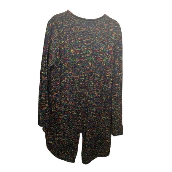Creation Womens Rainbow High Low Long Sleeve Wool Blend Sweater S Warm Cozy - Picture 7 of 9